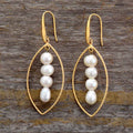Baroque Pearls Leaf Earrings