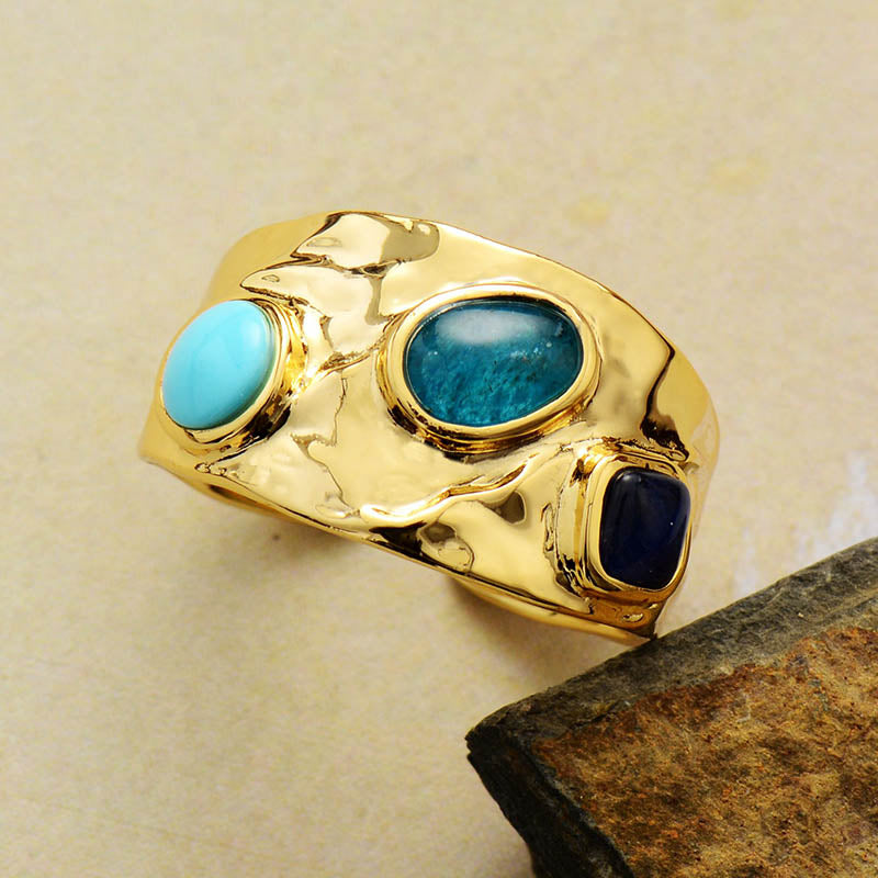 Apatite Studded Party Ring