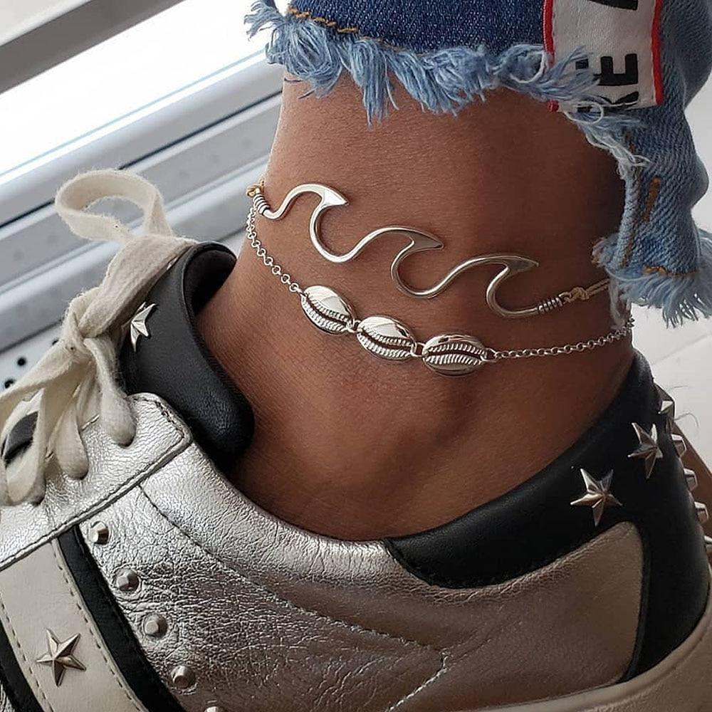 Boho Ocean Wave Anklet