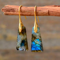 Aurora Veil Labradorite Drop Earrings